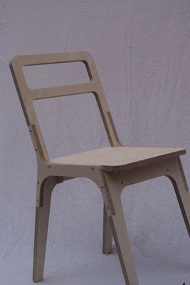 CNC routed plywood chair